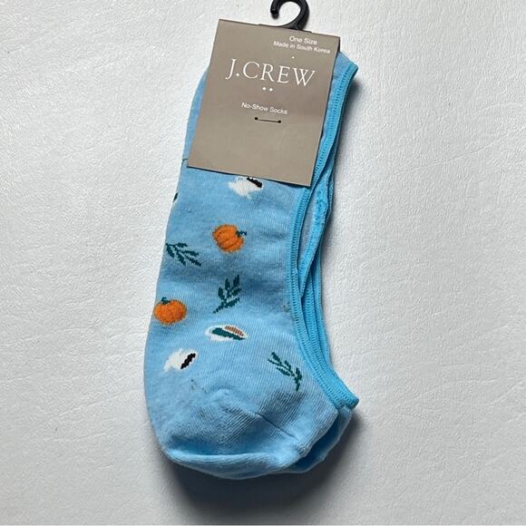 J.Crew Women's No Show Ankle Pumpkin Spice  Theme Socks Sz OS - Picture 1 of 10